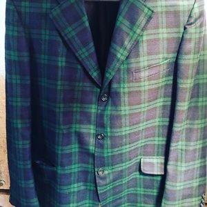 JCREW Suit Jacket 44R black watch tartan style